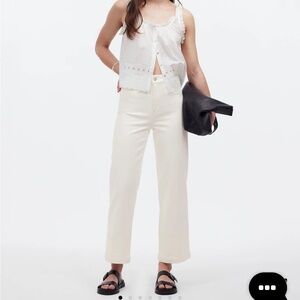 MADEWELL The Emmett Wide-Leg Crop Jean: Welt Pocket Edition